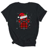 Buffalo Plaid Christmas Paw Dog With Santa Hat Lights Gift Shirt & Sweatshirt | siriusteestore