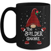 Builder Gnome Buffalo Plaid Matching Christmas Pajama Gift Mug | siriusteestore