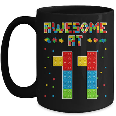 Building Blocks Bricks Awesome at 11 Years Old Birthday Boy Mug | siriusteestore