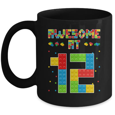 Building Blocks Bricks Awesome at 12 Years Old Birthday Boy Mug | siriusteestore