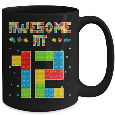 Building Blocks Bricks Awesome at 12 Years Old Birthday Boy Mug | siriusteestore