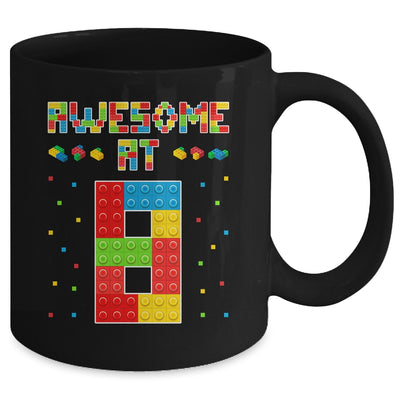 Building Blocks Bricks Awesome at 8 Years Old Birthday Boy Mug | siriusteestore