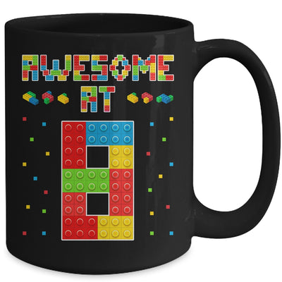 Building Blocks Bricks Awesome at 8 Years Old Birthday Boy Mug | siriusteestore