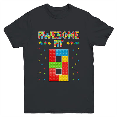 Building Blocks Bricks Awesome at 8 Years Old Birthday Boy Youth Shirt | siriusteestore