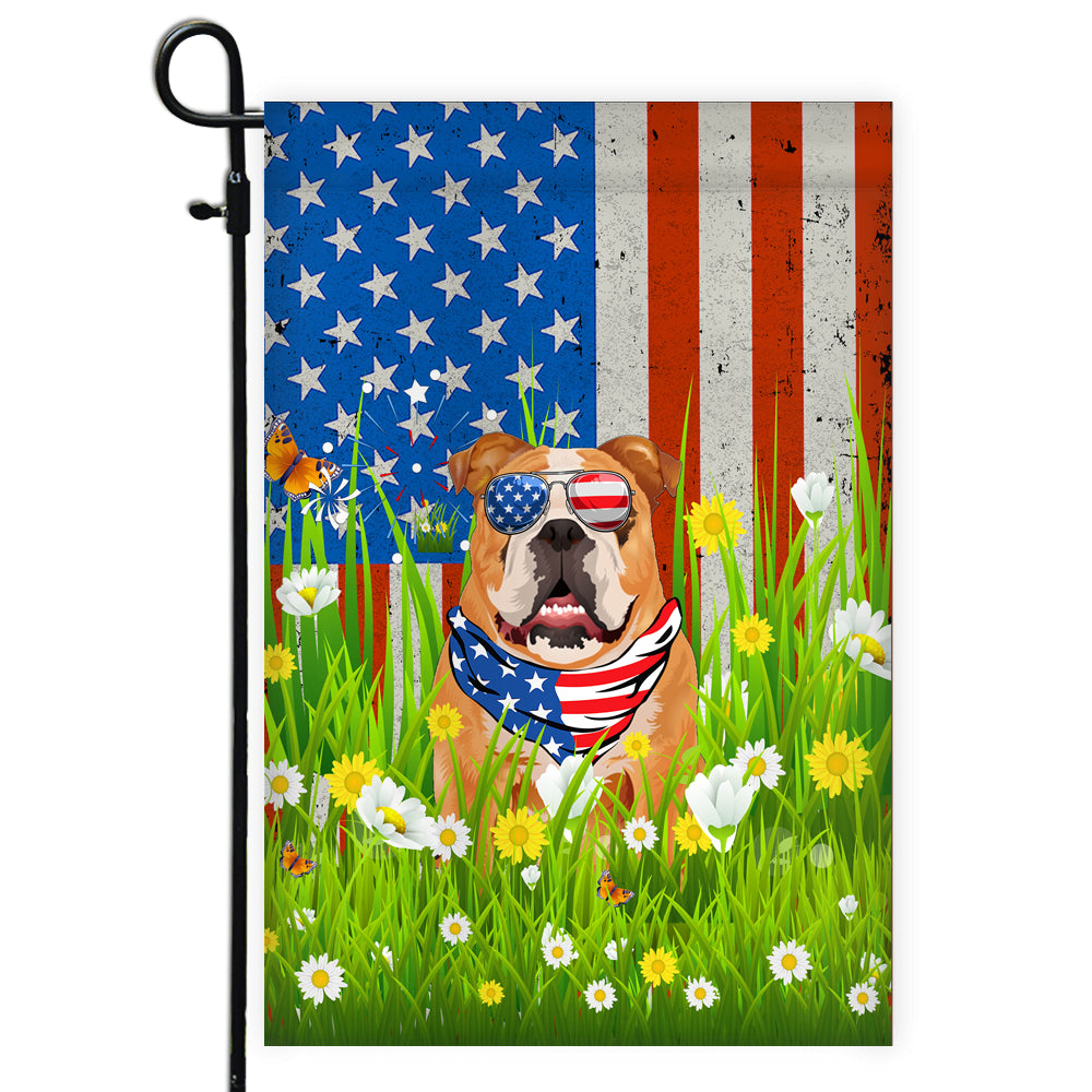 Bull American USA Flag 4th of July Dog Lover On Independence Day | siriusteestore