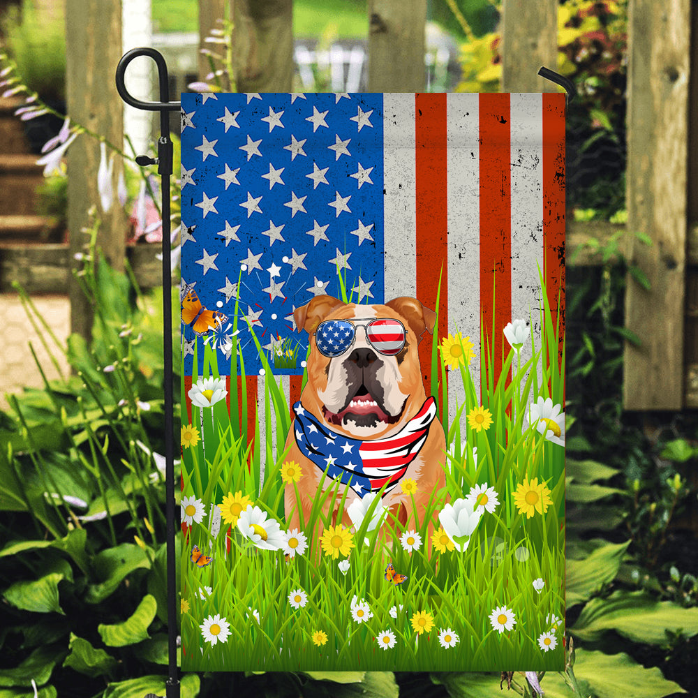 Bull American USA Flag 4th of July Dog Lover On Independence Day | siriusteestore