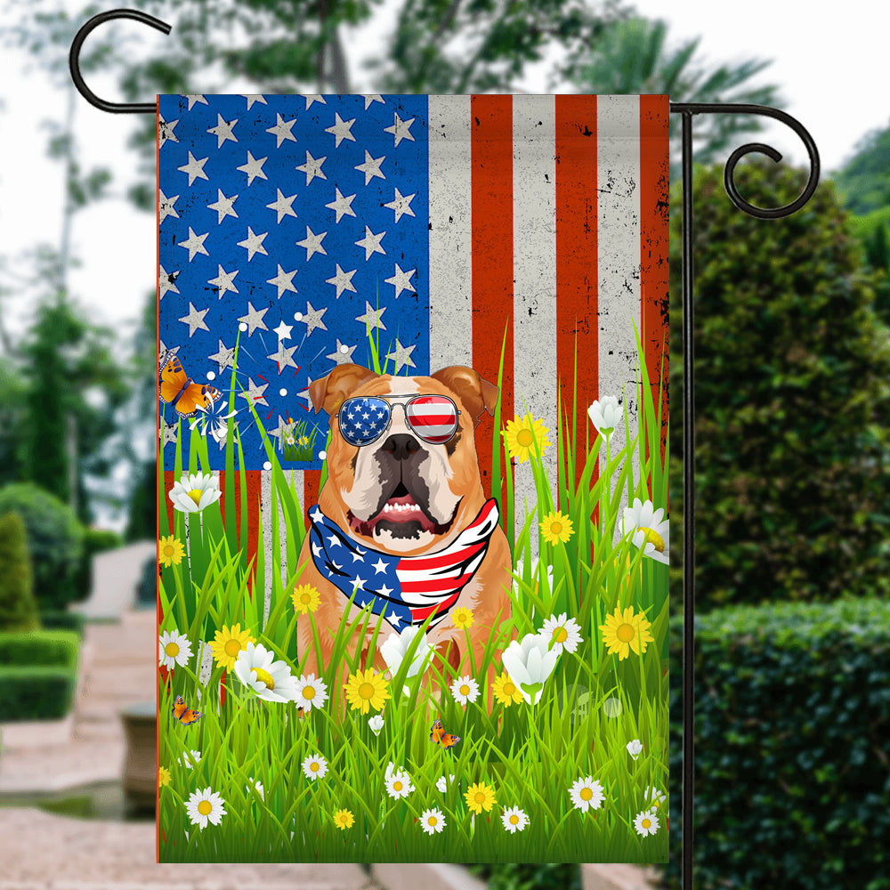 Bull American USA Flag 4th of July Dog Lover On Independence Day | siriusteestore