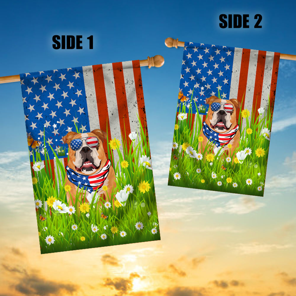 Bull American USA Flag 4th of July Dog Lover On Independence Day | siriusteestore