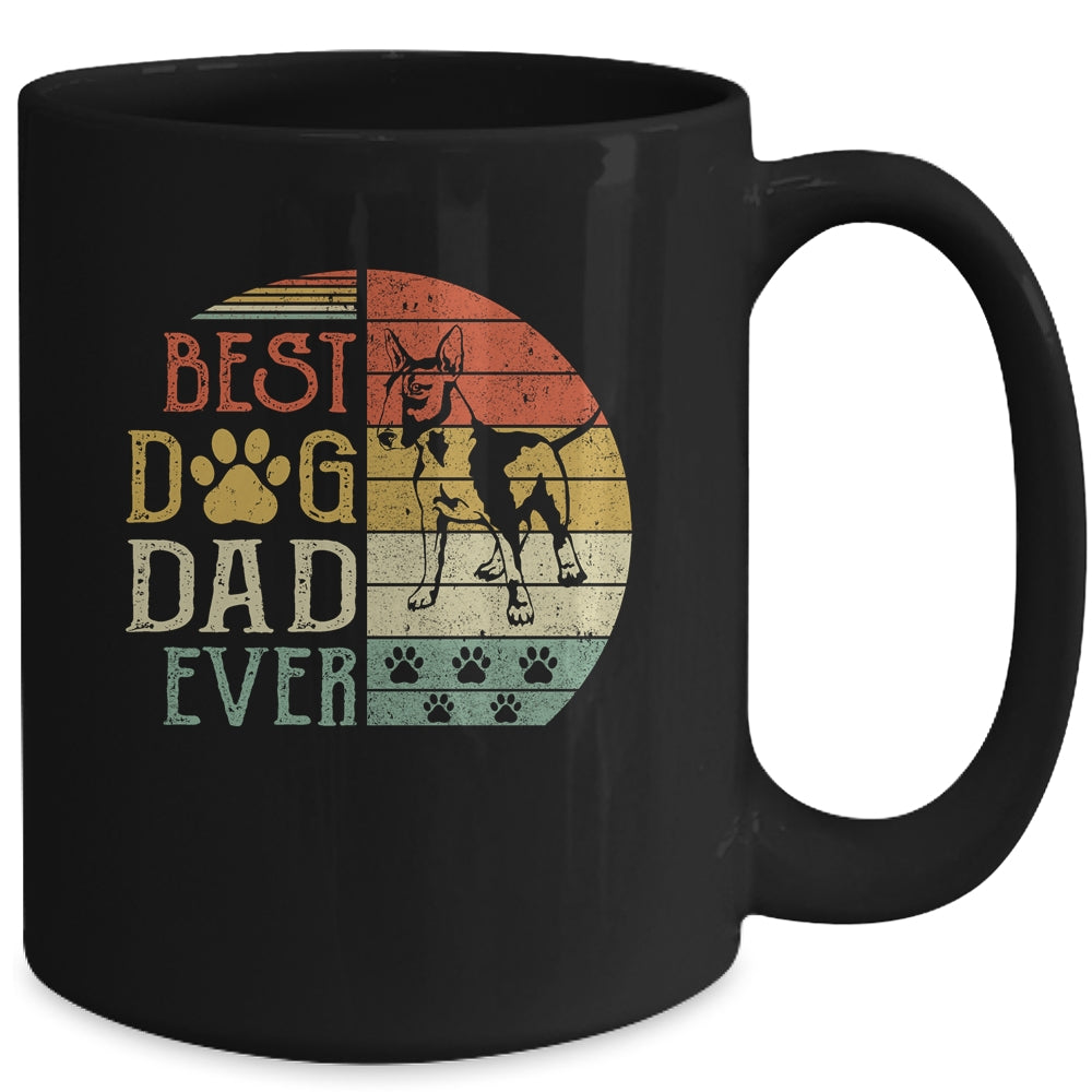 Bull Terrier Best Dog Dad Ever Vintage Father's Day Retro Mug | siriusteestore