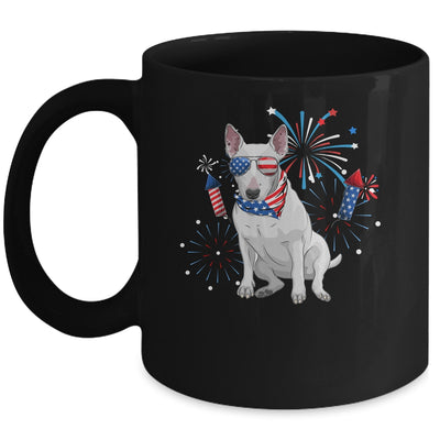Bull Terrier Dog American USA Flag 4th of July women Lover Mug | siriusteestore