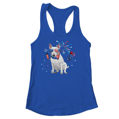 Bull Terrier Dog American USA Flag 4th of July women Lover Shirt & Tank Top | siriusteestore