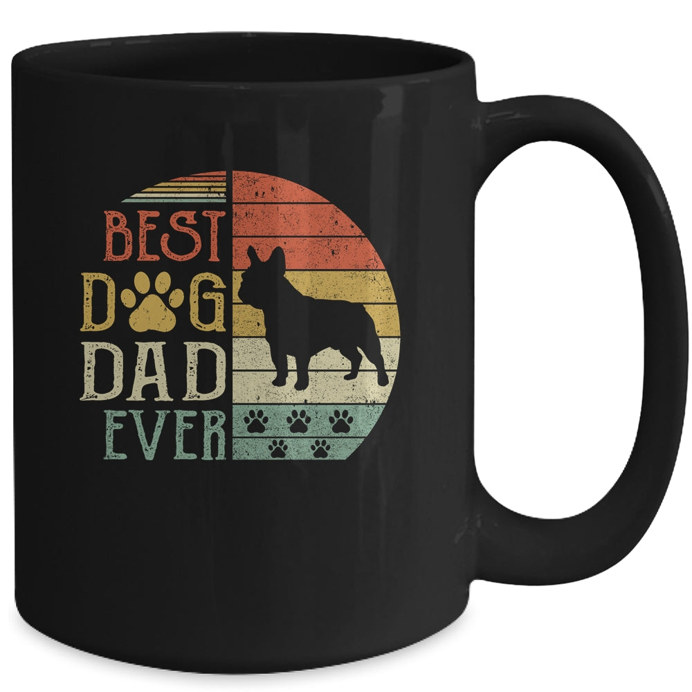Bulldog Best Dog Dad Ever Vintage Father's Day Retro Mug | siriusteestore