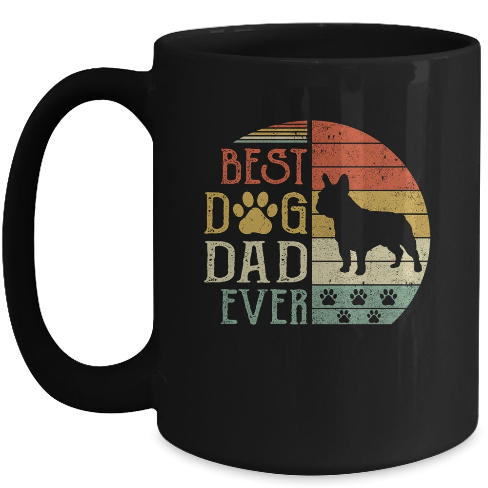 Bulldog Best Dog Dad Ever Vintage Father's Day Retro Mug | siriusteestore