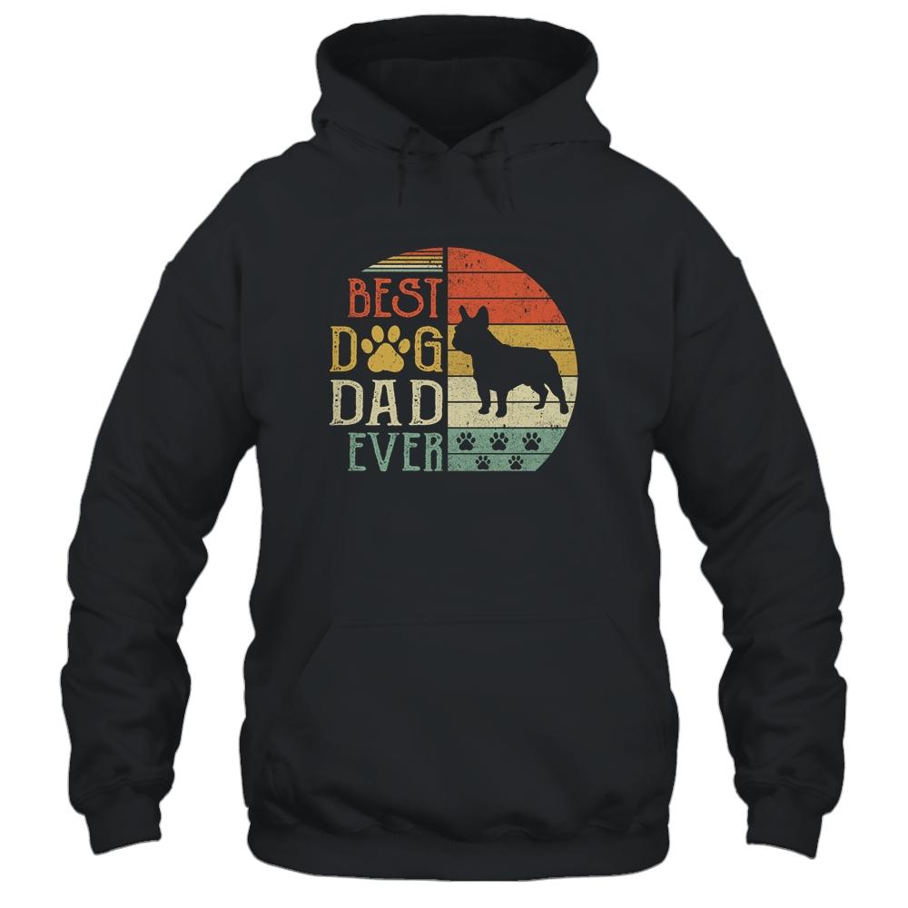 Bulldog Best Dog Dad Ever Vintage Father's Day Retro Shirt & Hoodie | Siriustee.com