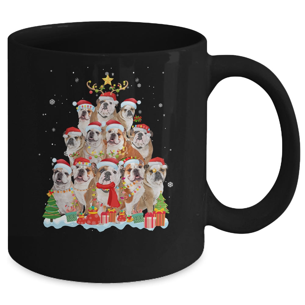 Bulldog Christmas Tree Pajama Xmas Mug | siriusteestore