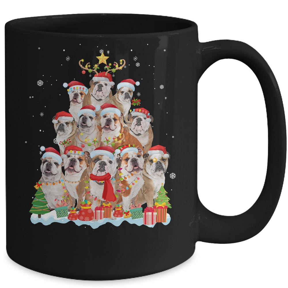 Bulldog Christmas Tree Pajama Xmas Mug | siriusteestore