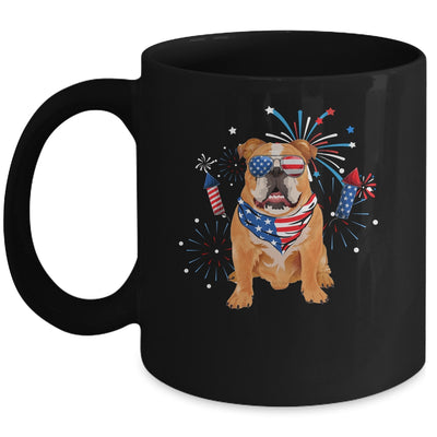 Bulldog Dog American USA Flag 4th of July Men women Lover Mug | siriusteestore