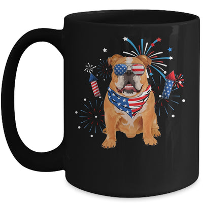 Bulldog Dog American USA Flag 4th of July Men women Lover Mug | siriusteestore