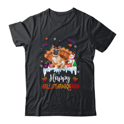 Bulldog HalloThanksMas Halloween Thanksgiving Christmas Shirt & Sweatshirt | siriusteestore
