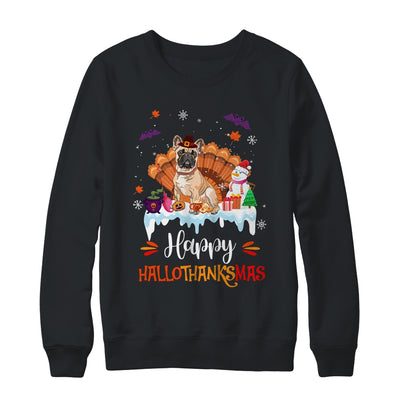 Bulldog HalloThanksMas Halloween Thanksgiving Christmas Shirt & Sweatshirt | siriusteestore
