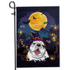 Bulldog Witch Halloween Flag Castle Background For Dog Lover Home | siriusteestore