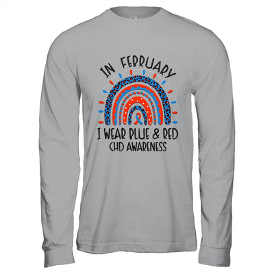 CHD Awareness Rainbow Blue Red Ribbon I Wear Blue Red Shirt & Hoodie | siriusteestore