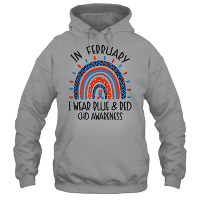 CHD Awareness Rainbow Blue Red Ribbon I Wear Blue Red Shirt & Hoodie | siriusteestore