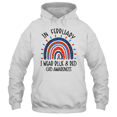 CHD Awareness Rainbow Blue Red Ribbon I Wear Blue Red Shirt & Hoodie | siriusteestore