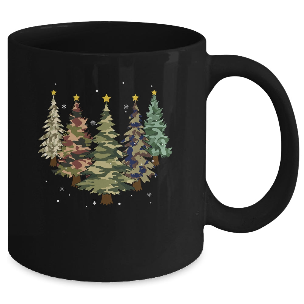 Camo Print Christmas Trees With Camouflage Print Xmas Mug | siriusteestore