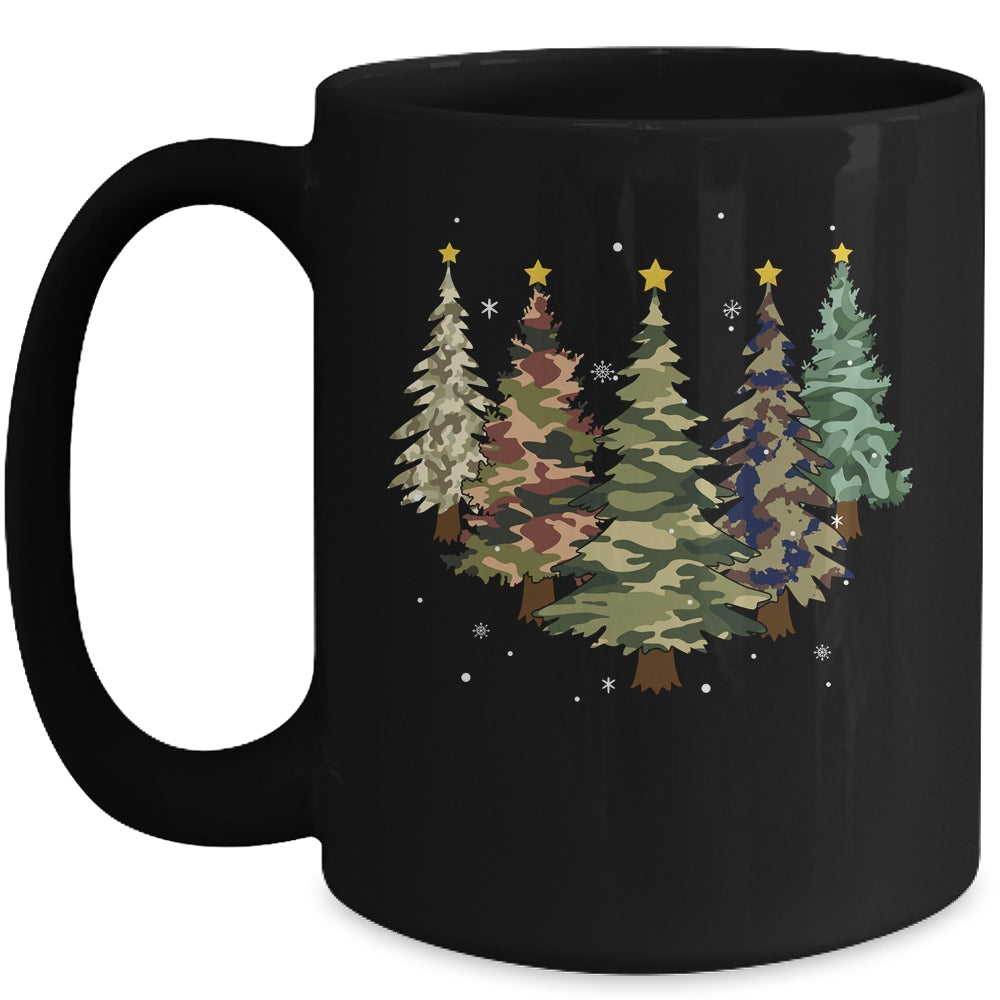 Camo Print Christmas Trees With Camouflage Print Xmas Mug | siriusteestore