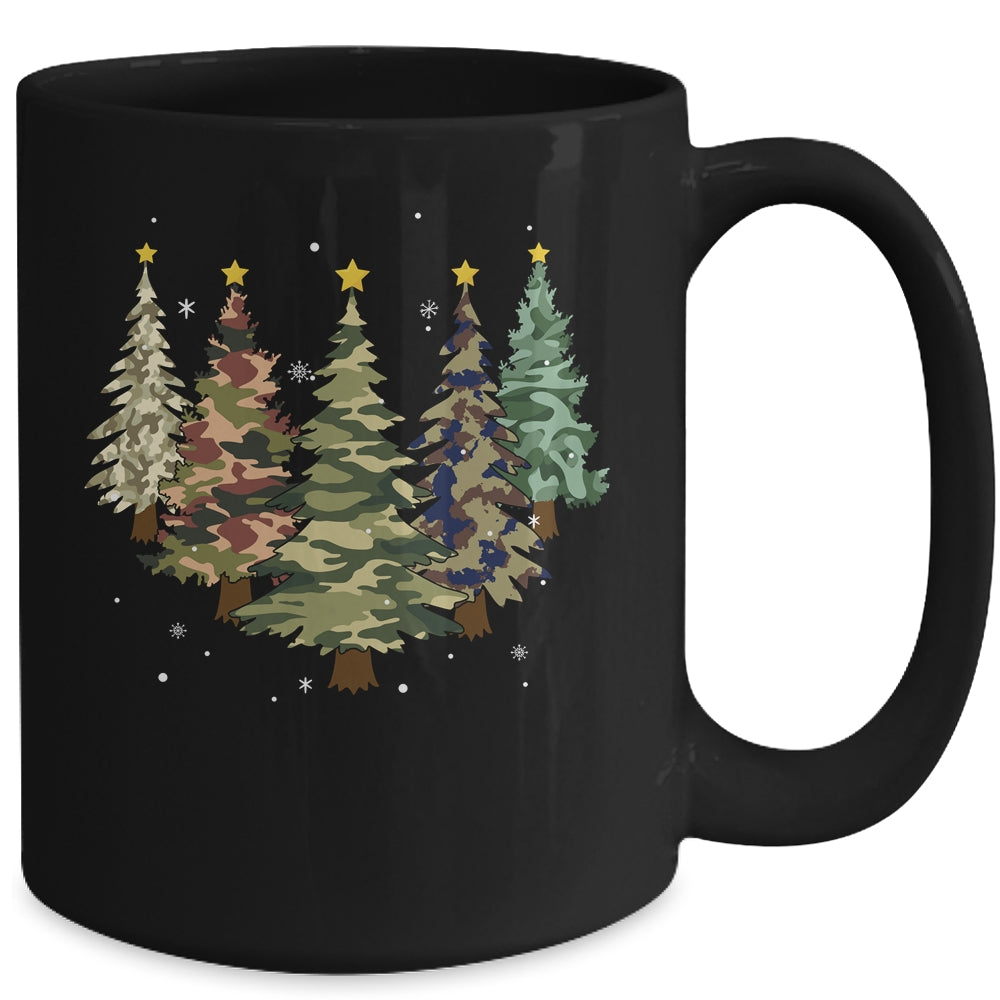 Camo Print Christmas Trees With Camouflage Print Xmas Mug | siriusteestore