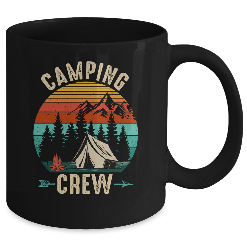 Camping Crew Retro Vintage For Family Camper Camping Mug | siriusteestore