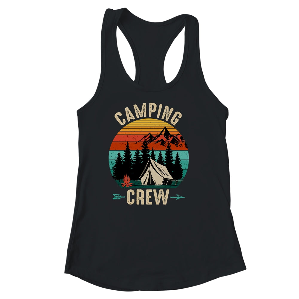 Camping Crew Retro Vintage For Family Camper Camping Shirt & Tank Top | siriusteestore