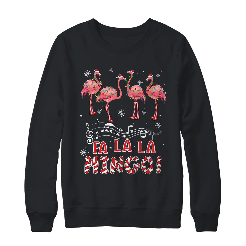 Candy Cane Flamingoes Fa La La Mingo Flamingo Christmas Shirt & Sweatshirt | siriusteestore
