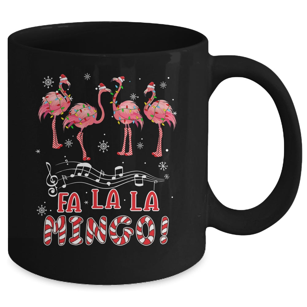 Candy Cane Flamingoes Fa La La Mingo Flamingo Christmas Mug | siriusteestore