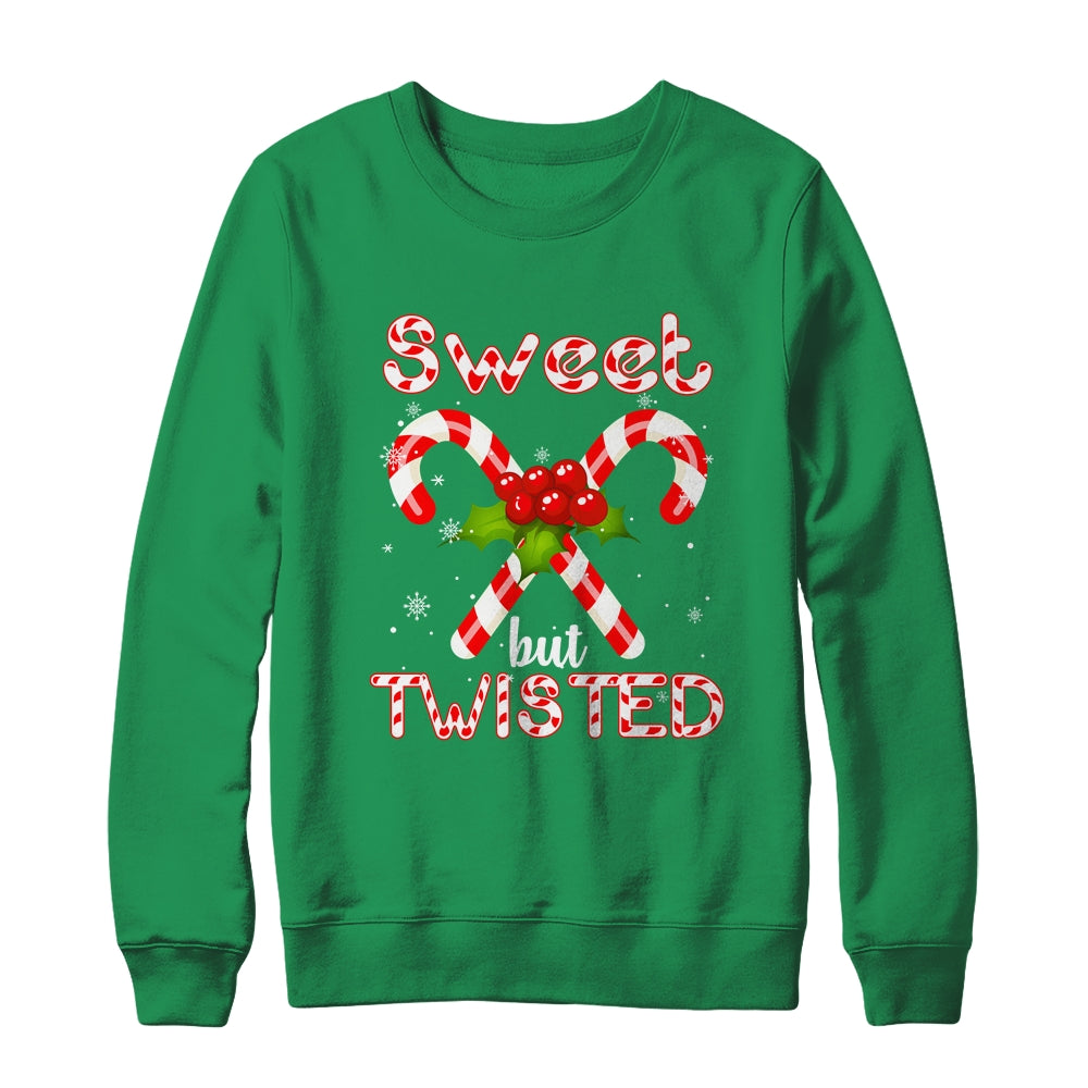 Candy Cane Sweet But Twisted Funny Merry Christmas Shirt & Sweatshirt | siriusteestore