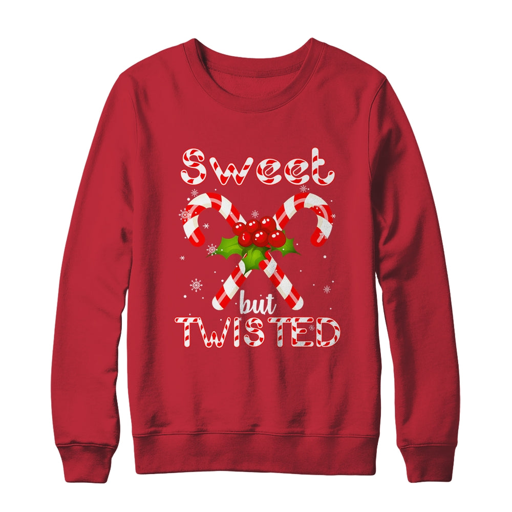Candy Cane Sweet But Twisted Funny Merry Christmas Shirt & Sweatshirt | siriusteestore