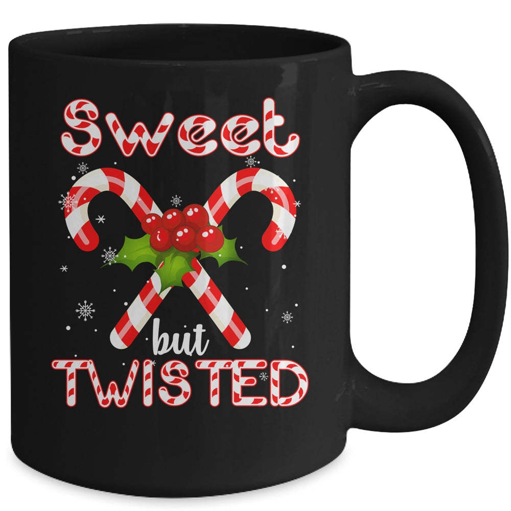 Candy Cane Sweet But Twisted Funny Merry Christmas Mug | siriusteestore