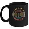 Cant Stop Pi Wont Stop Funny Math Pi Day Vintage Mug | siriusteestore