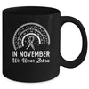 Carcinoid Cancer Awareness In November We Wear Zebra Rainbow Mug | siriusteestore