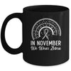 Carcinoid Cancer Awareness In November We Wear Zebra Rainbow Mug | siriusteestore