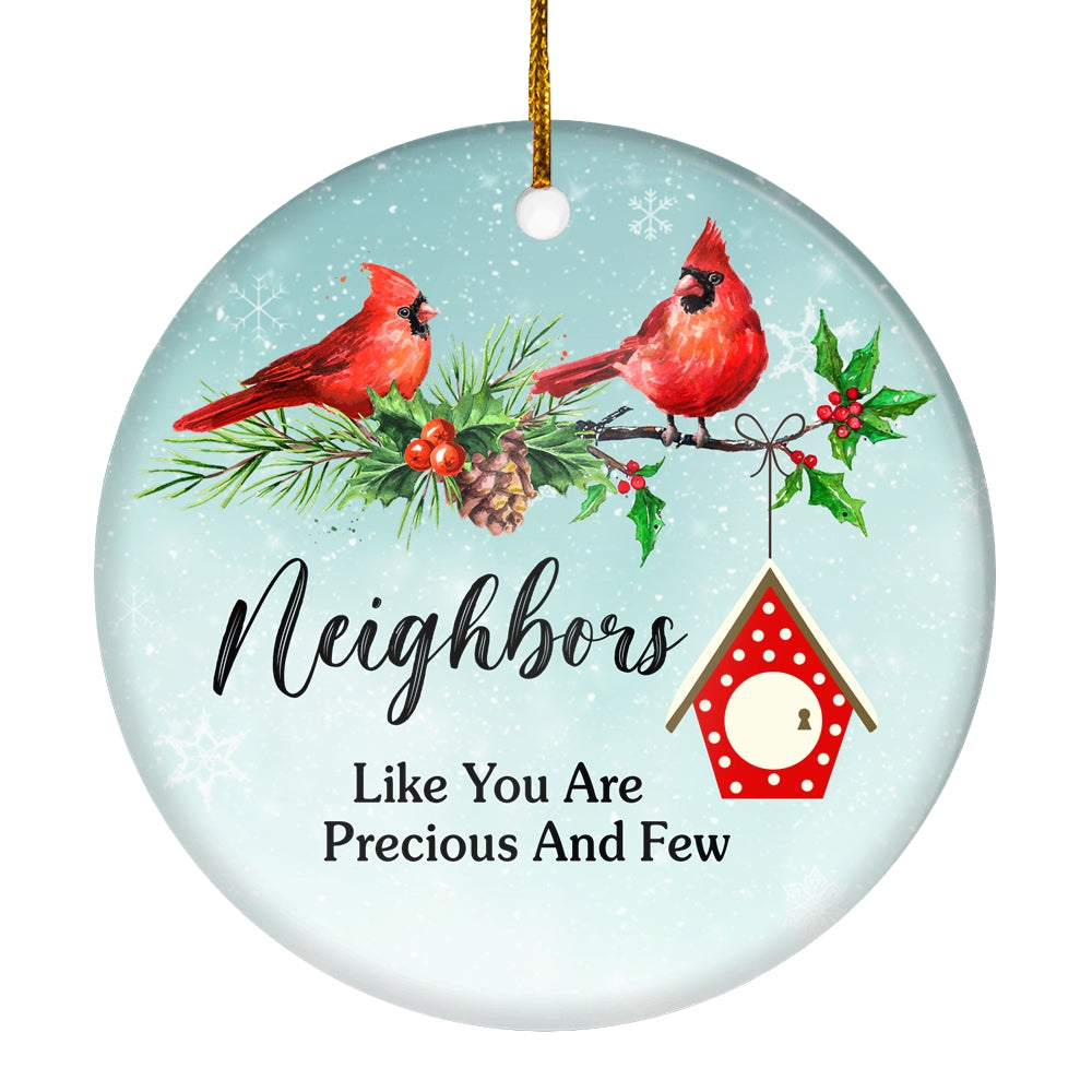 Round Metal Christmas Ornament, Good Neighbors are Like Stars