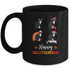 Cat Happy Halloween Thanksgiving Christmas Hallothanksmas Mug | siriusteestore