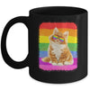 Cat LGBT Gay Rainbow Pride Flag Women Men Boys Girls Mug | siriusteestore