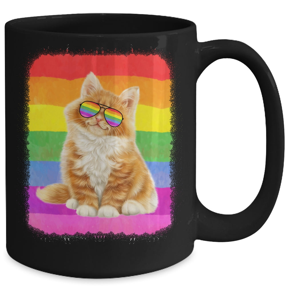 Cat LGBT Gay Rainbow Pride Flag Women Men Boys Girls Mug | siriusteestore