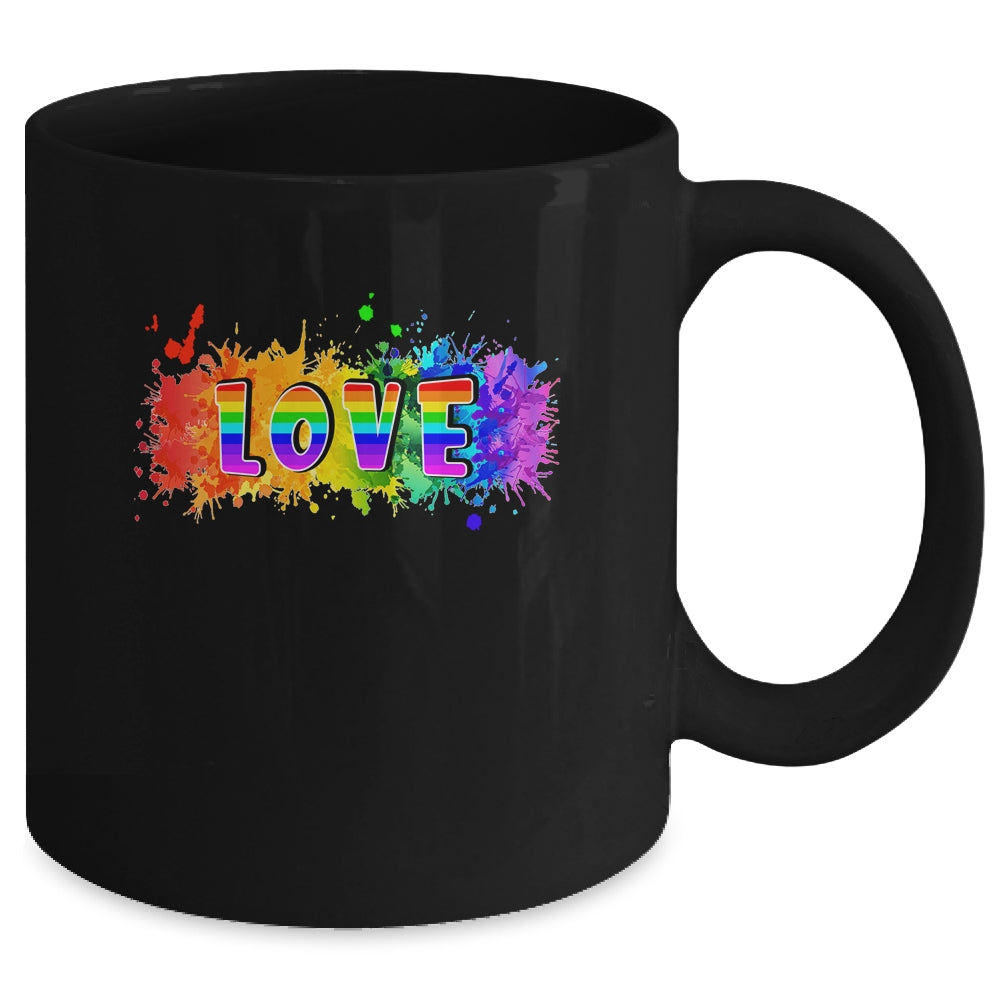 Celebrate Pride Month With Love LGBT Pride Rainbow Mug | siriusteestore