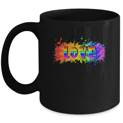 Celebrate Pride Month With Love LGBT Pride Rainbow Mug | siriusteestore