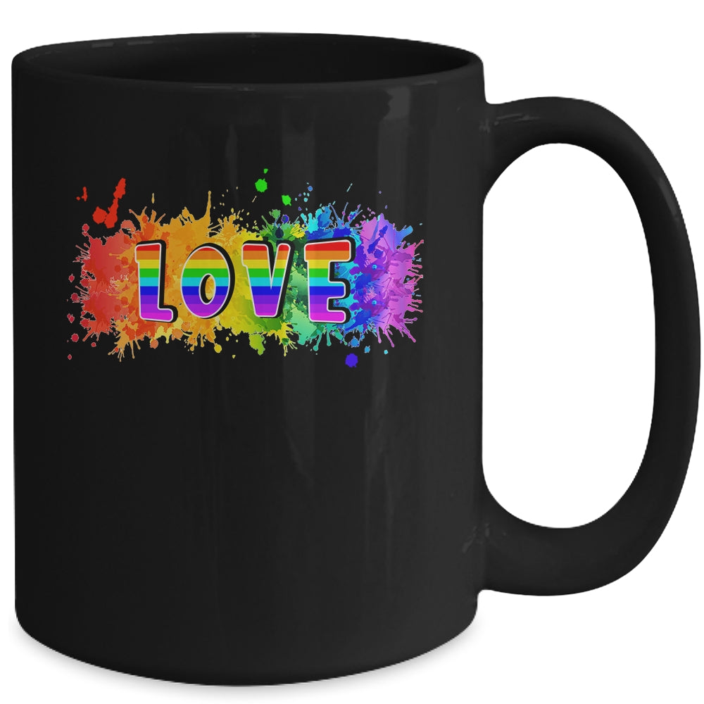 Celebrate Pride Month With Love LGBT Pride Rainbow Mug | siriusteestore
