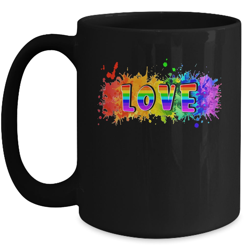 Celebrate Pride Month With Love LGBT Pride Rainbow Mug | siriusteestore