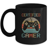 Certified Gamer Retro Vintage Funny Video Games Mug | siriusteestore